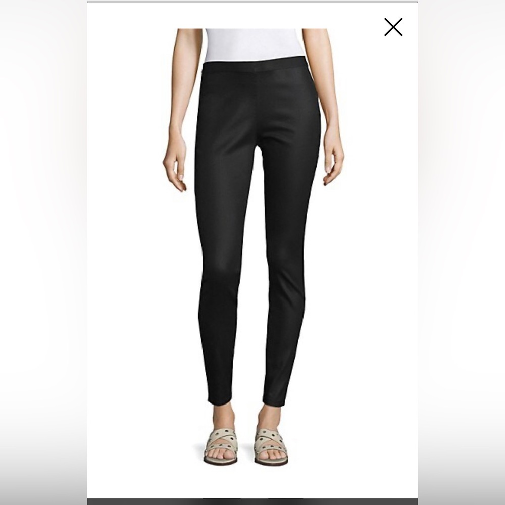 Eileen Fisher Black coated leggings, Size XL